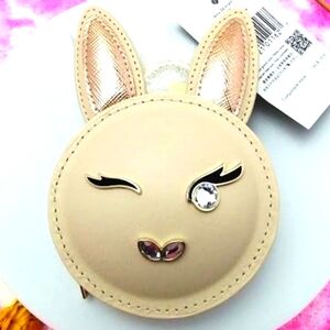 NWT Novelty Kate Spade Bunny 3d Coin Purse Smooth Leather